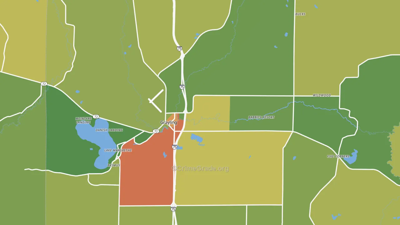 49738, MI Map of Drug-Related Crime Rates