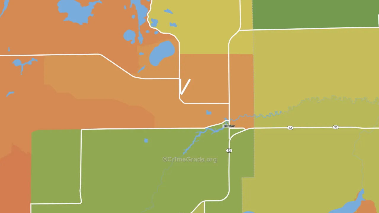 49746, MI Map of Drug-Related Crime Rates