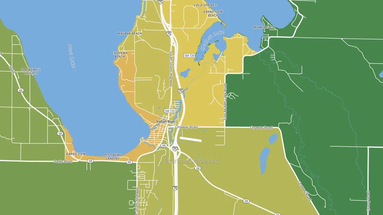 49749, MI Map of Drug-Related Crime Rates