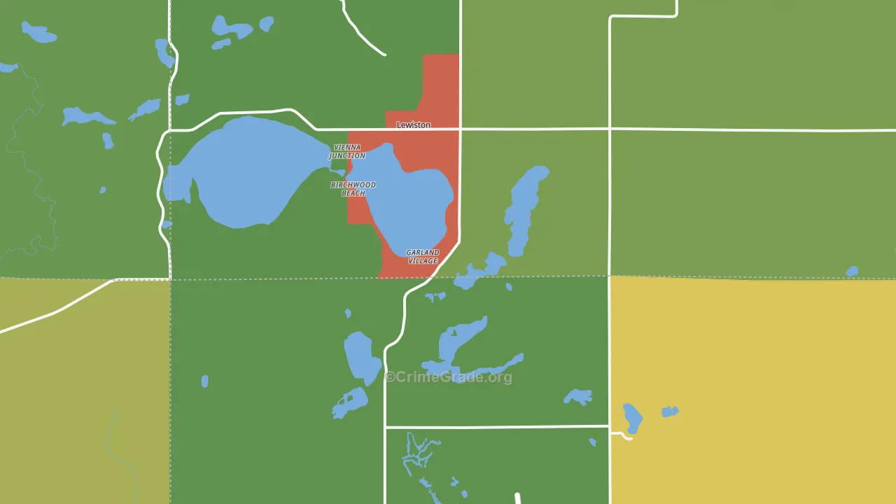 49756, MI Map of Drug-Related Crime Rates