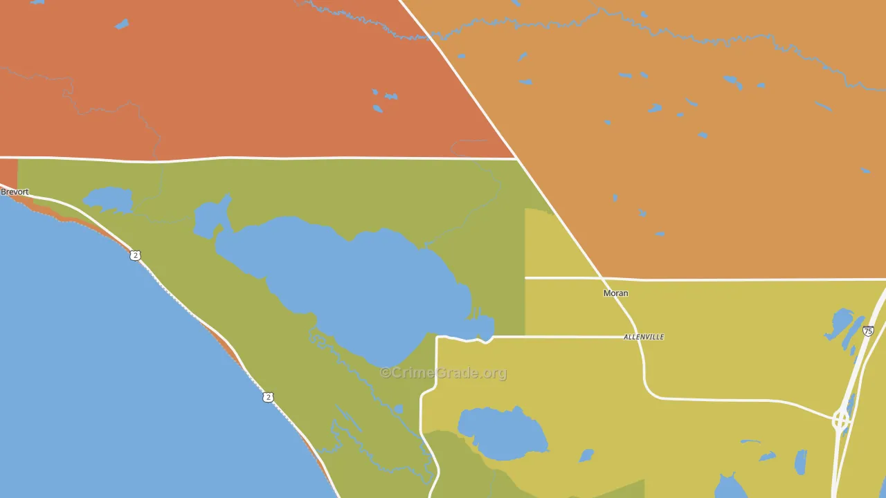 49760, MI Map of Drug-Related Crime Rates