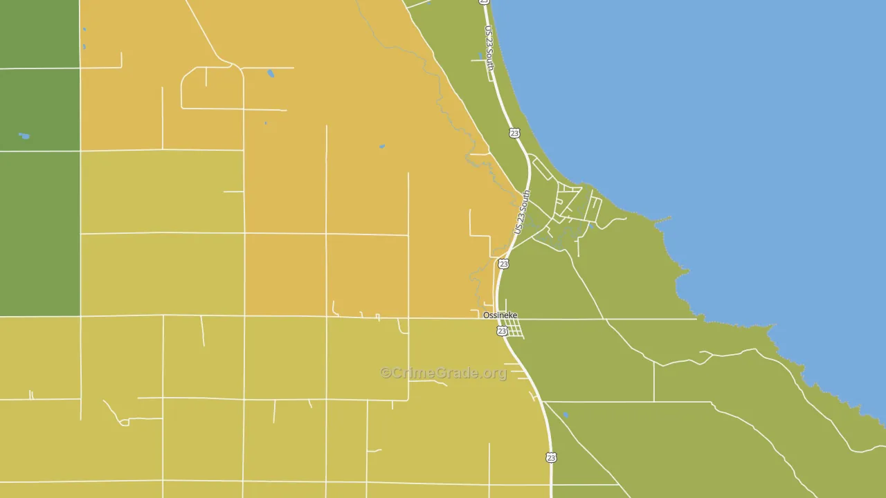 49766, MI Map of Drug-Related Crime Rates