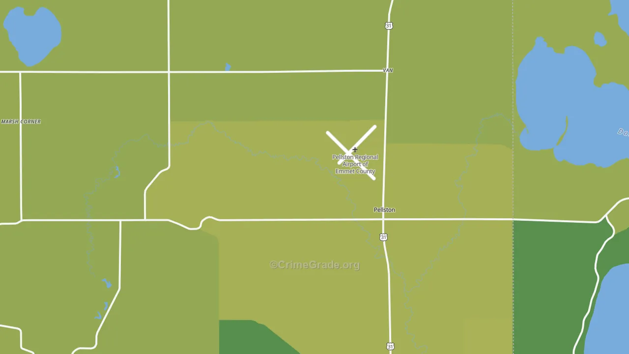 49769, MI Map of Drug-Related Crime Rates
