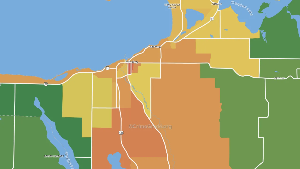 49770, MI Map of Drug-Related Crime Rates