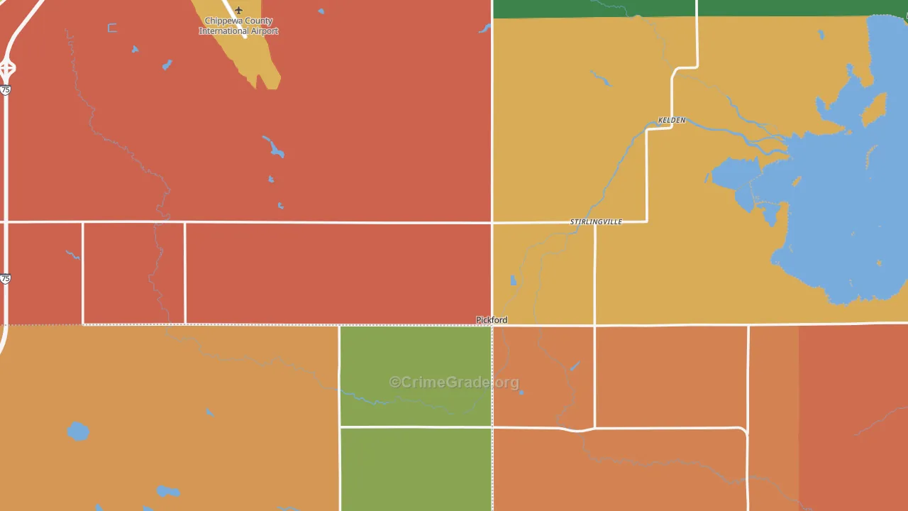 49774, MI Map of Drug-Related Crime Rates