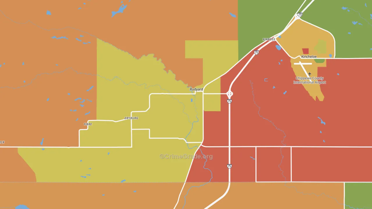 49780, MI Map of Drug-Related Crime Rates