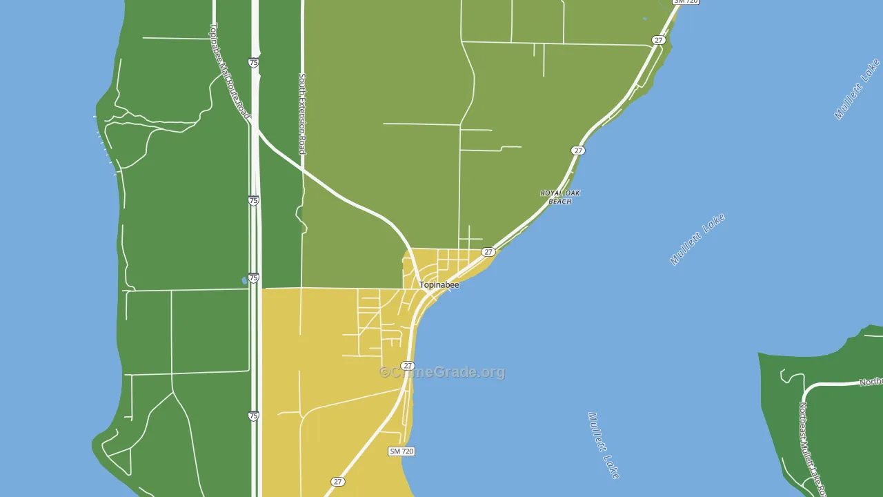 49791, MI Map of Drug-Related Crime Rates