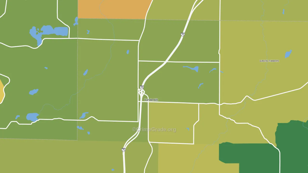 49795, MI Map of Drug-Related Crime Rates
