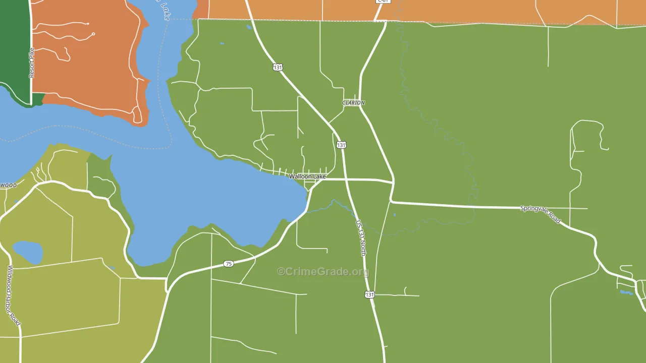 49796, MI Map of Drug-Related Crime Rates