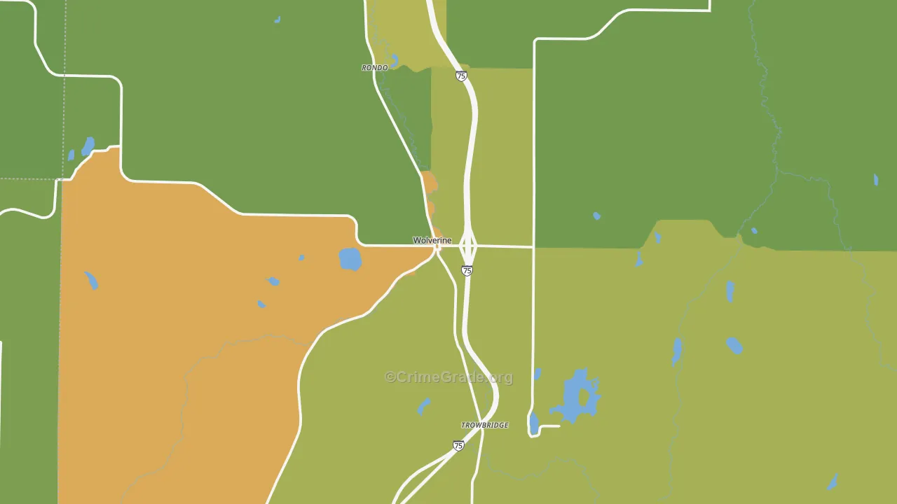 49799, MI Map of Drug-Related Crime Rates