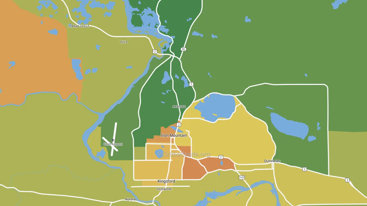 49801, MI Map of Drug-Related Crime Rates