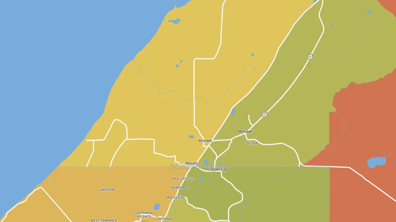 49805, MI Map of Drug-Related Crime Rates
