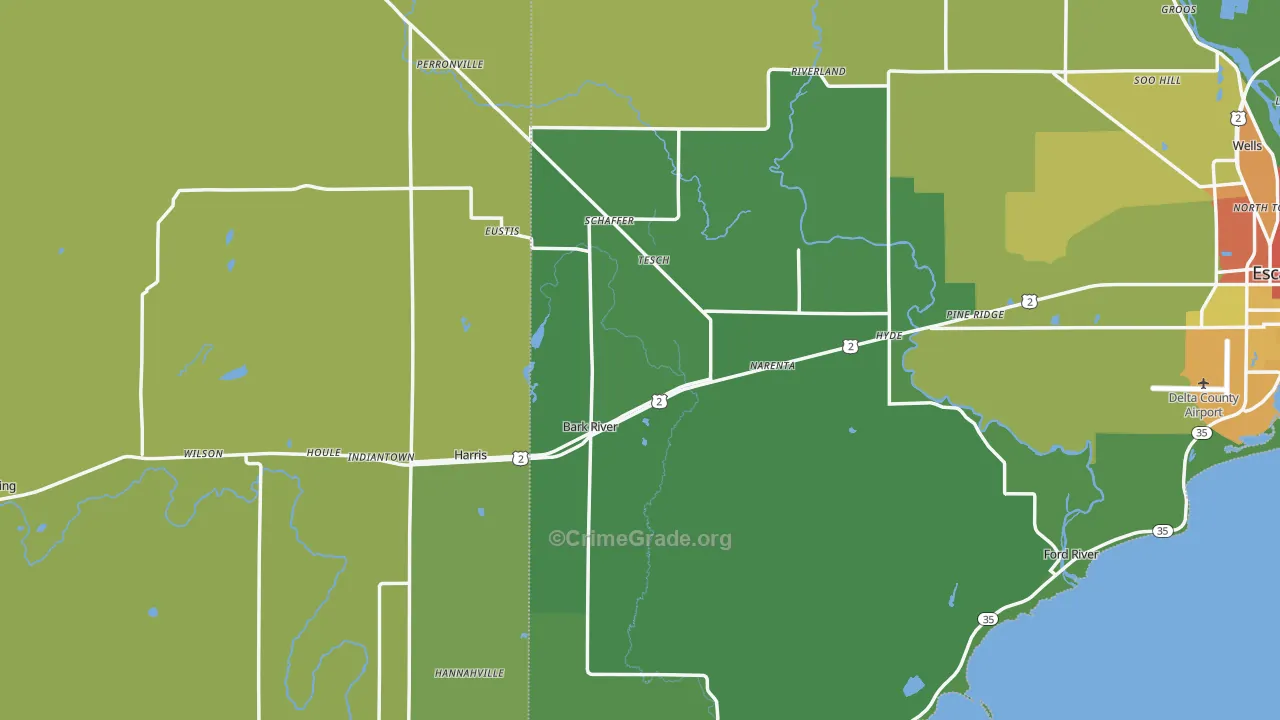 49807, MI Map of Drug-Related Crime Rates