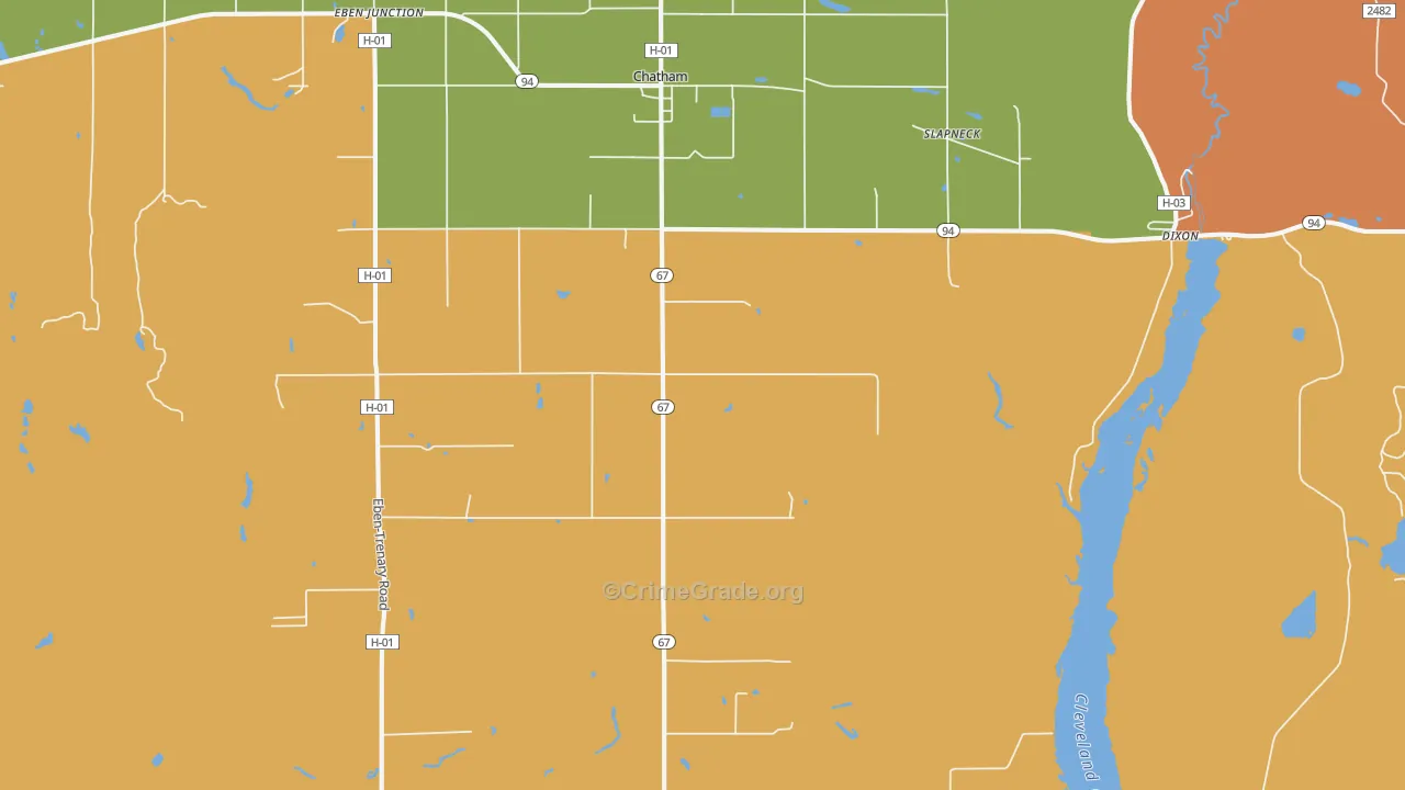 49816, MI Map of Drug-Related Crime Rates