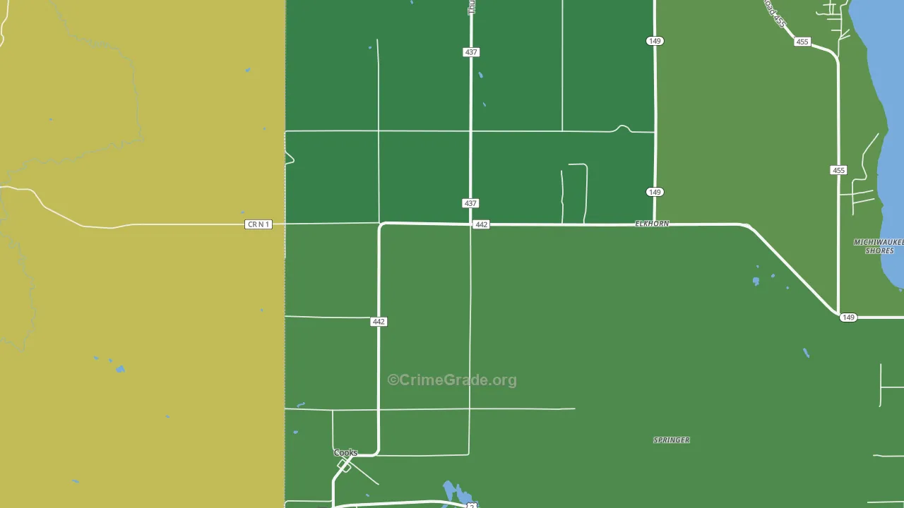 49817, MI Map of Drug-Related Crime Rates