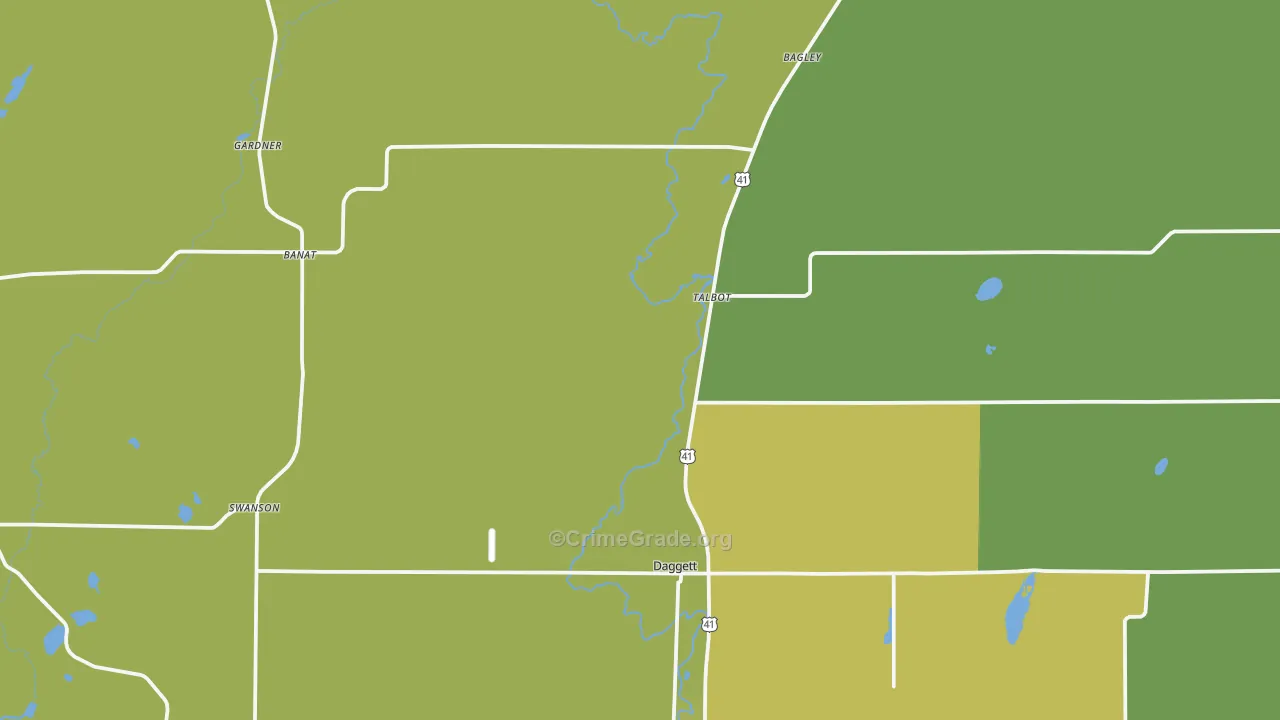 49821, MI Map of Drug-Related Crime Rates
