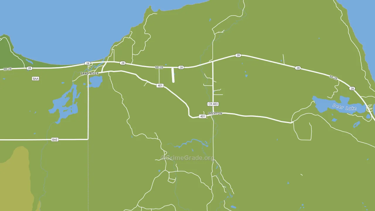 49822, MI Map of Drug-Related Crime Rates