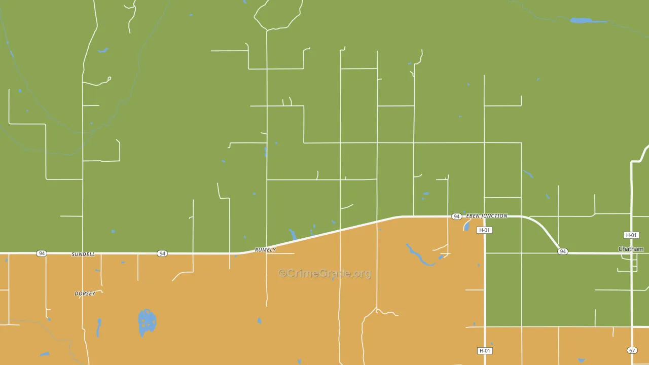 49826, MI Map of Drug-Related Crime Rates