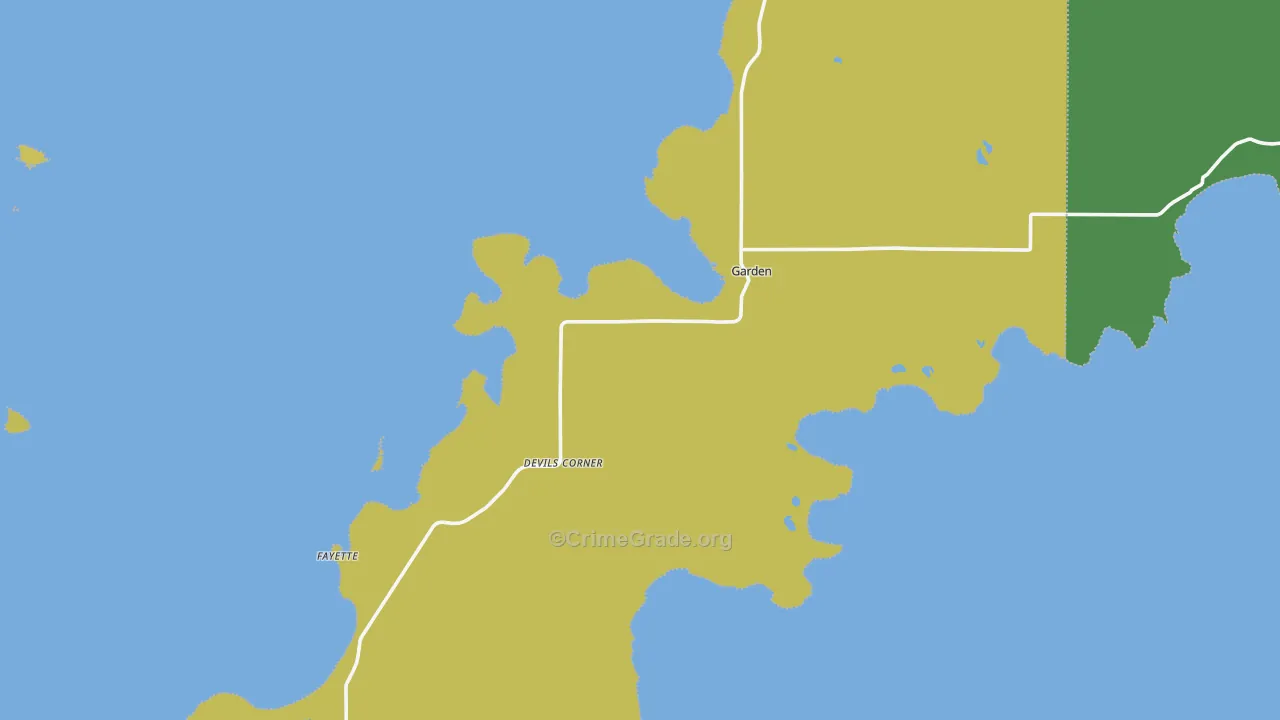 49835, MI Map of Drug-Related Crime Rates