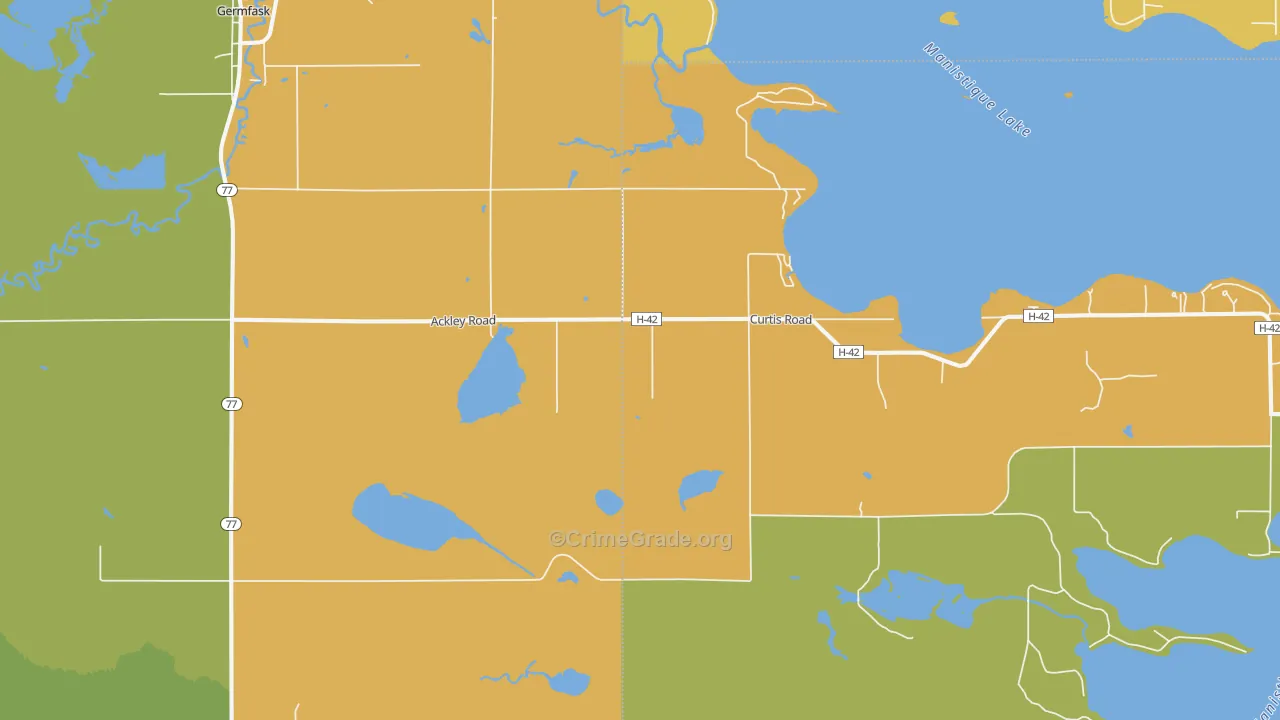 49836, MI Map of Drug-Related Crime Rates