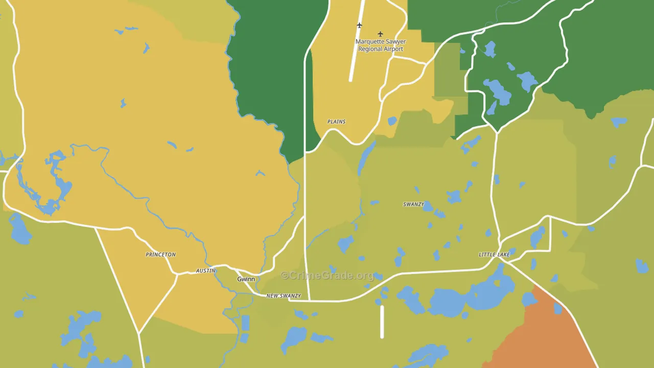 49841, MI Map of Drug-Related Crime Rates