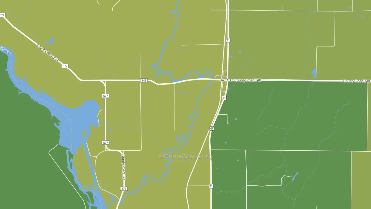 49848, MI Map of Drug-Related Crime Rates