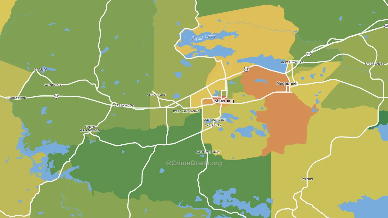 49849, MI Map of Drug-Related Crime Rates