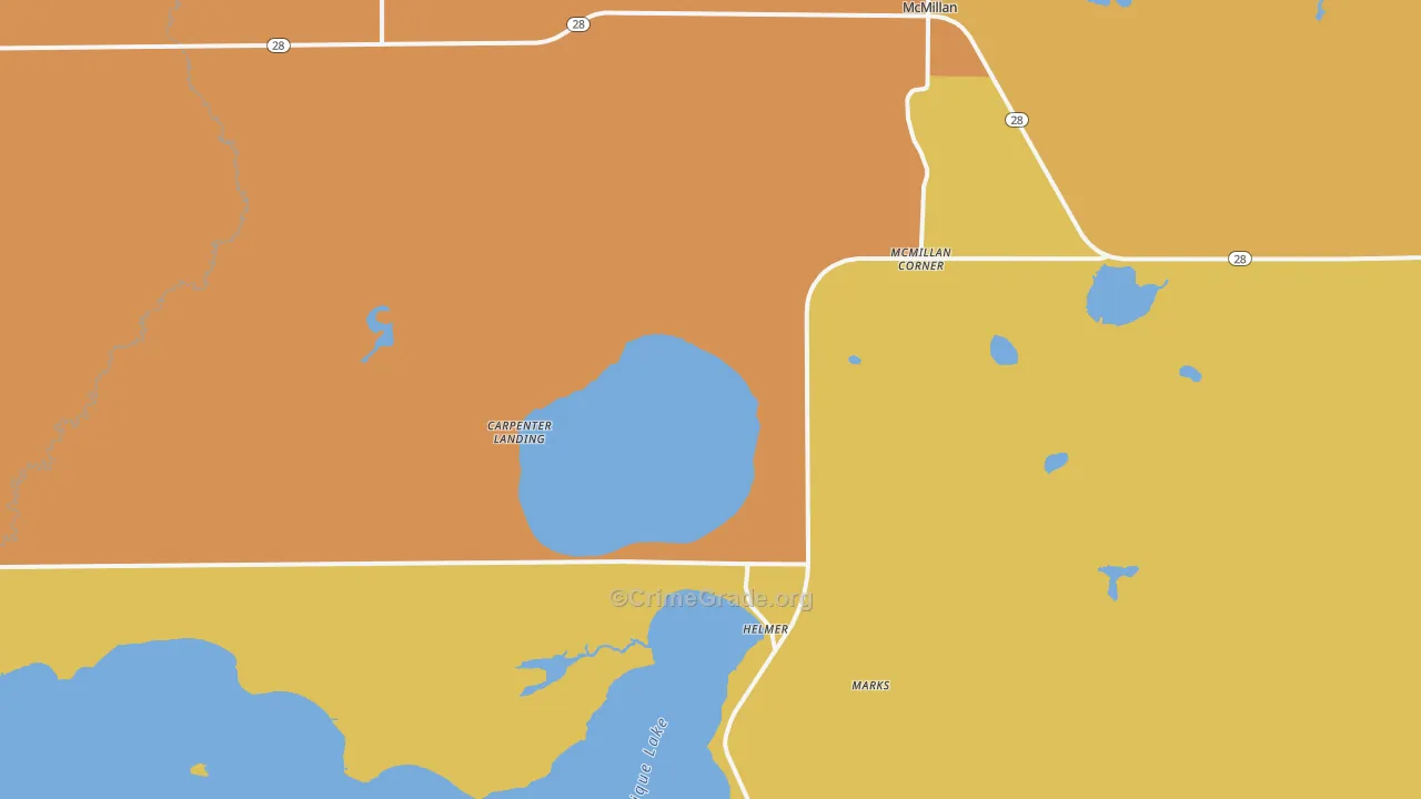 49853, MI Map of Drug-Related Crime Rates