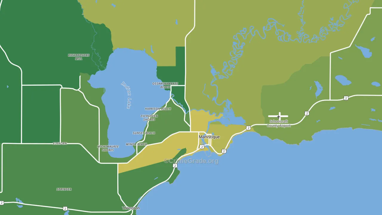 49854, MI Map of Drug-Related Crime Rates
