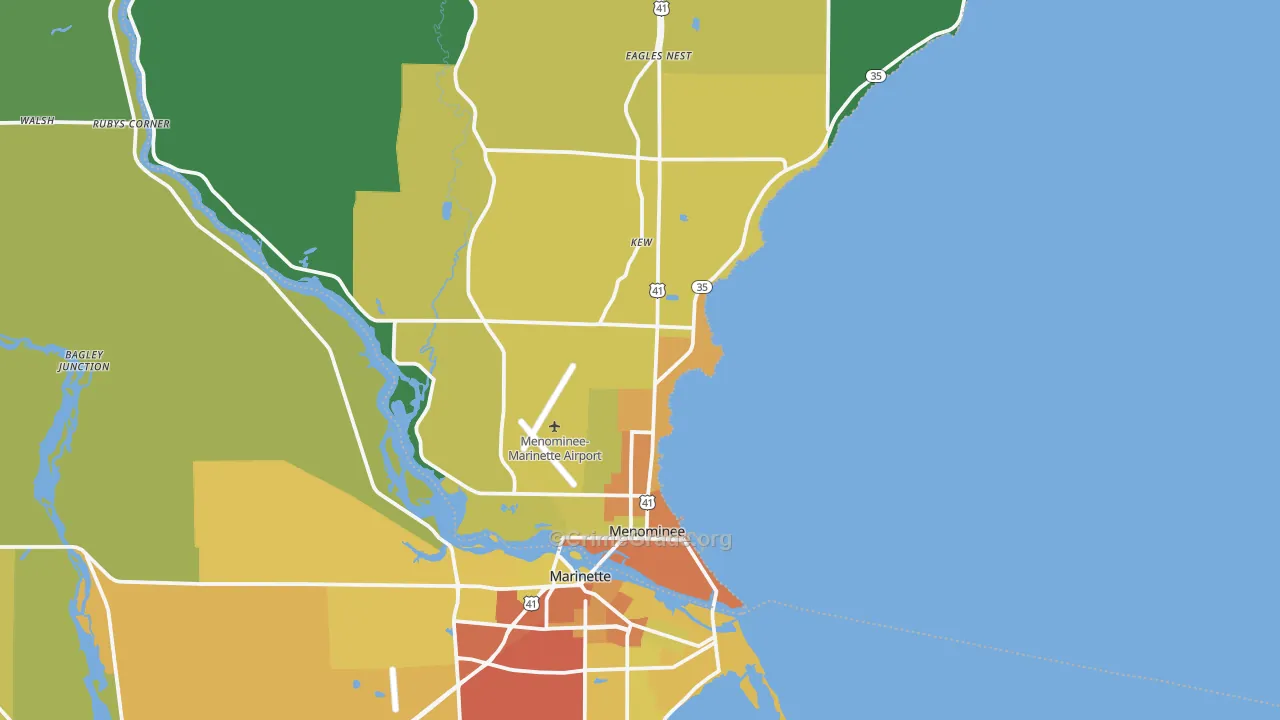 49858, MI Map of Drug-Related Crime Rates