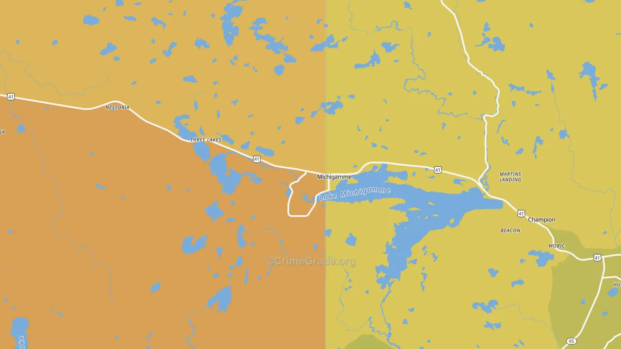 49861, MI Map of Drug-Related Crime Rates