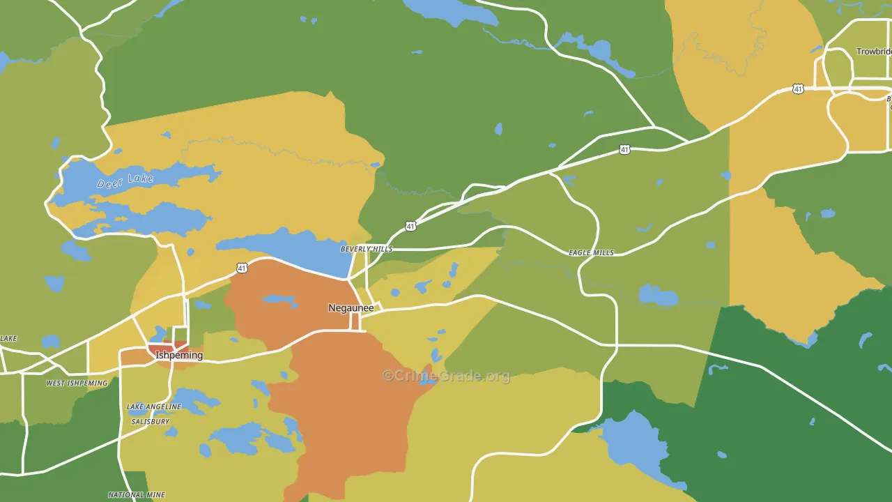 49866, MI Map of Drug-Related Crime Rates