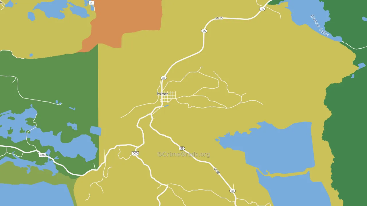 49871, MI Map of Drug-Related Crime Rates