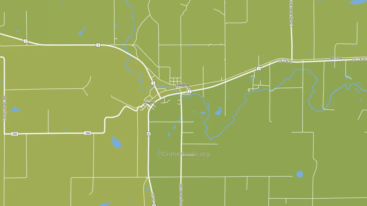 49874, MI Map of Drug-Related Crime Rates