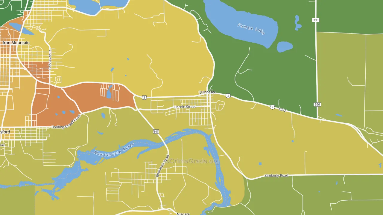 49876, MI Map of Drug-Related Crime Rates