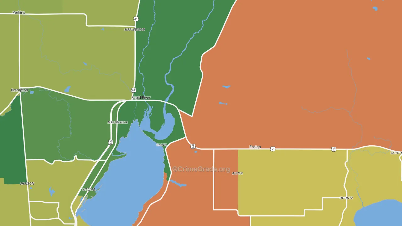 49878, MI Map of Drug-Related Crime Rates