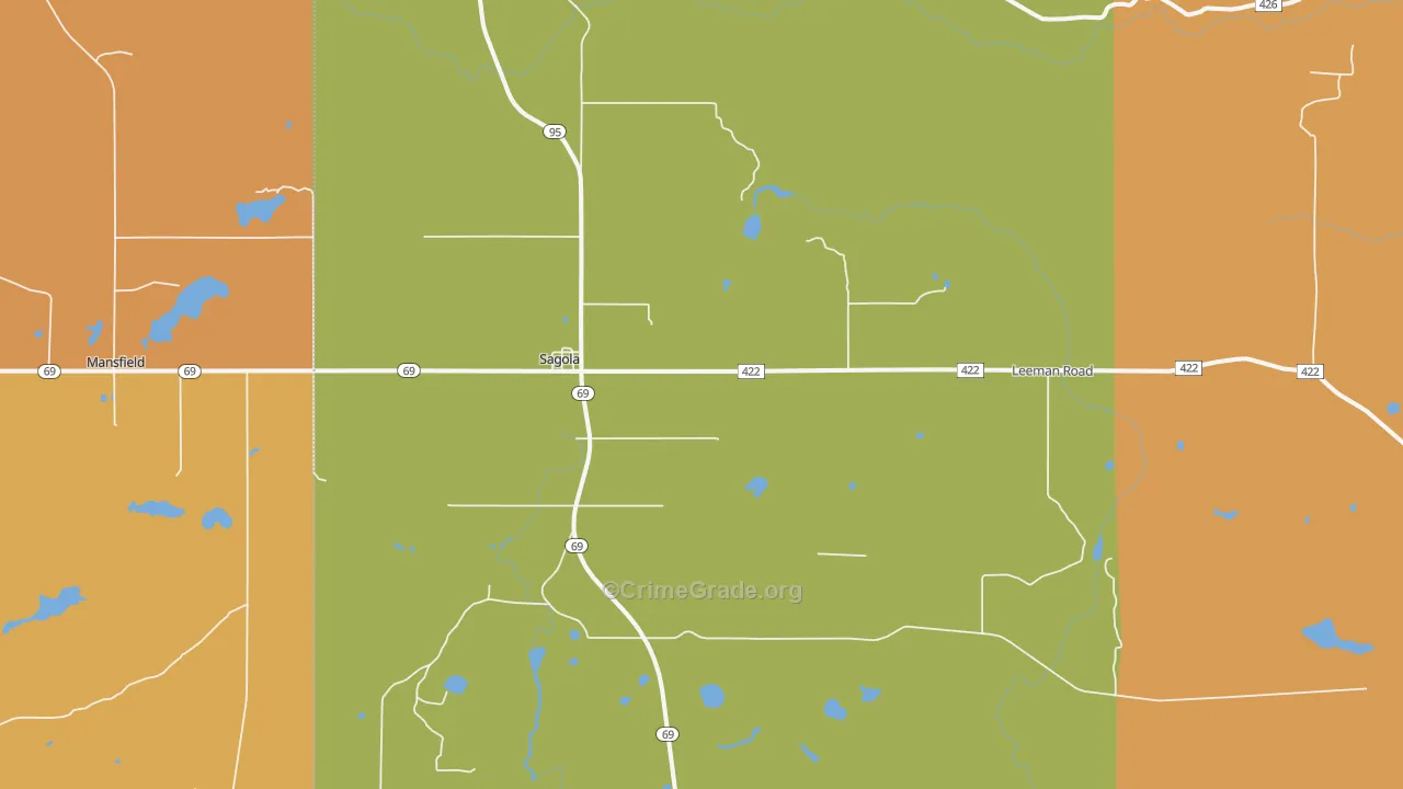 49881, MI Map of Drug-Related Crime Rates