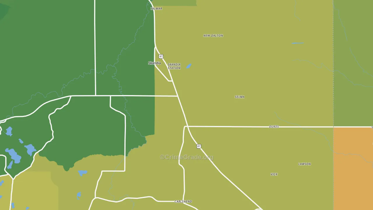49885, MI Map of Drug-Related Crime Rates