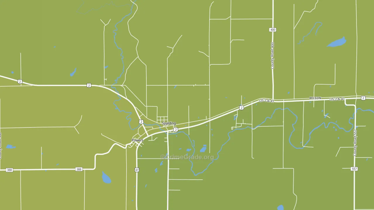 49886, MI Map of Drug-Related Crime Rates