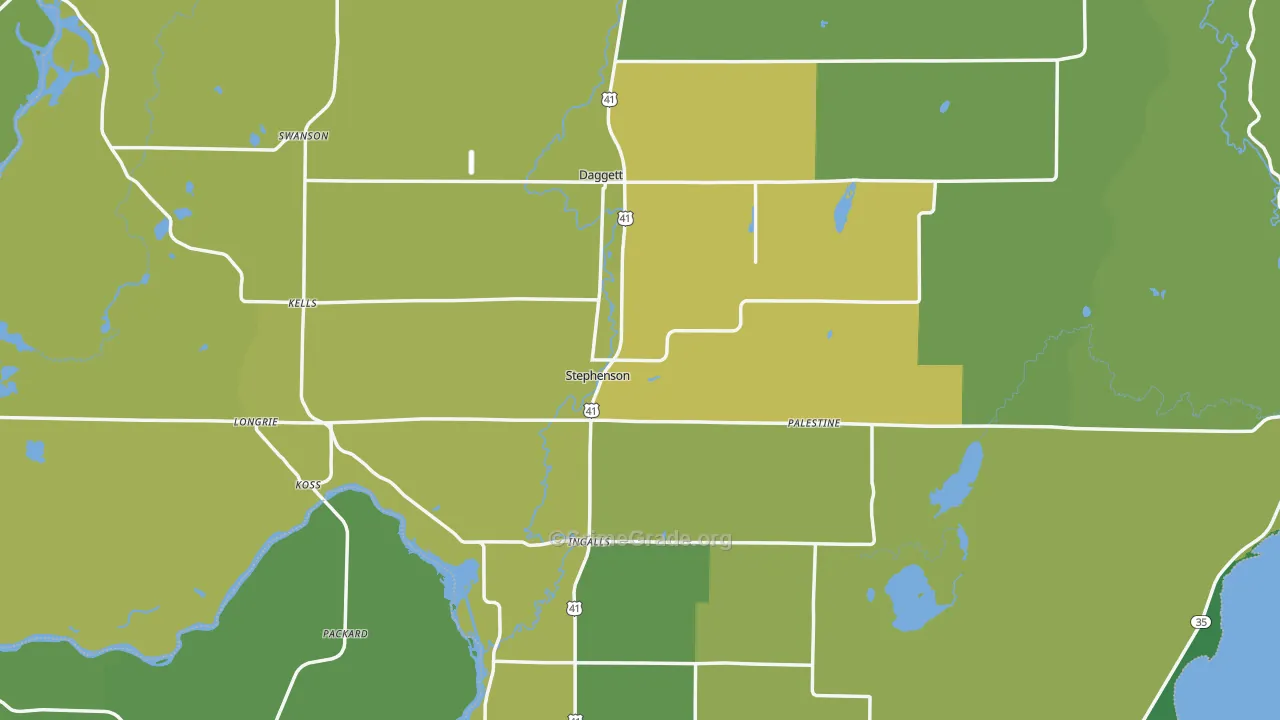 49887, MI Map of Drug-Related Crime Rates
