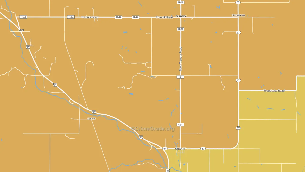 49891, MI Map of Drug-Related Crime Rates