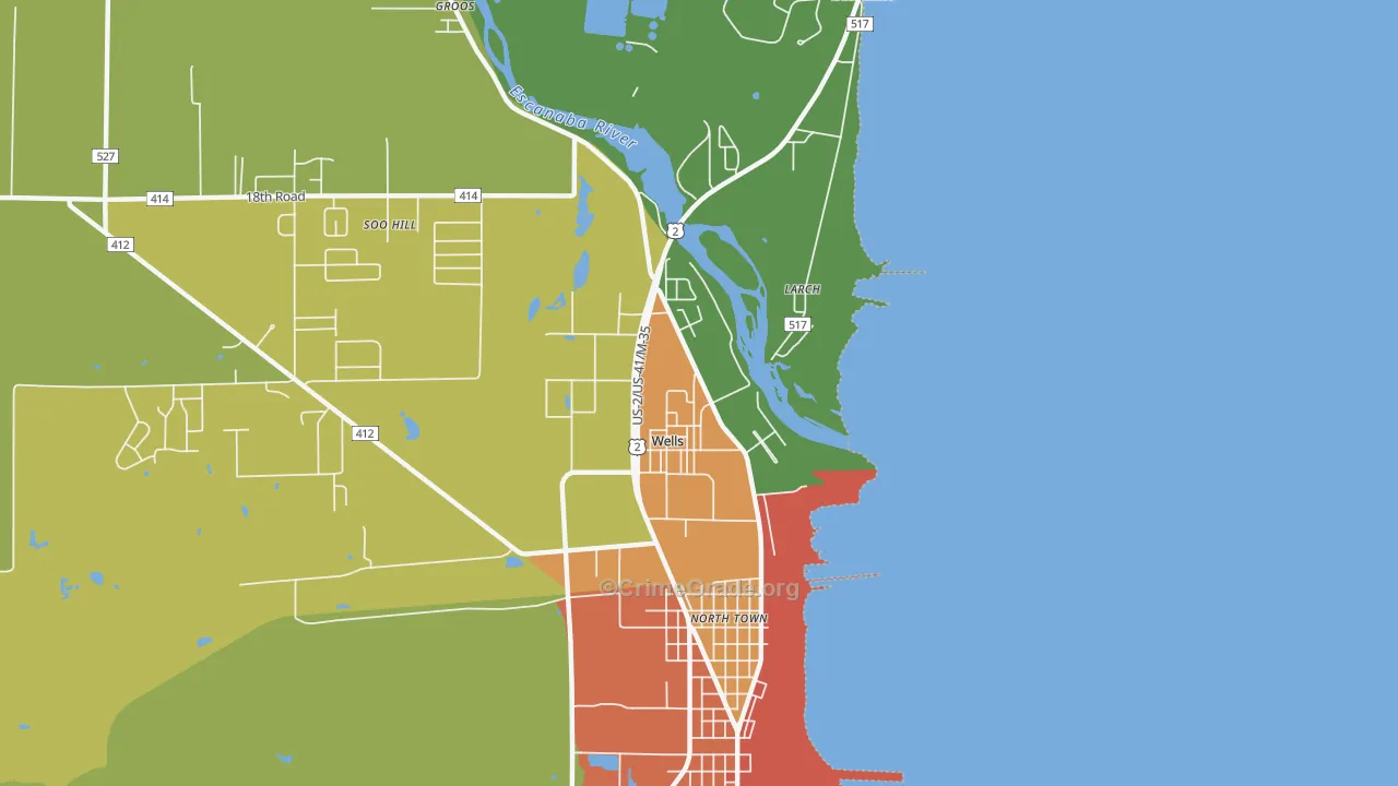 49894, MI Map of Drug-Related Crime Rates