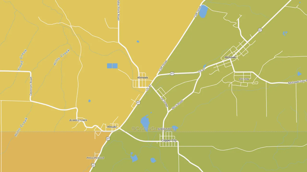 49901, MI Map of Drug-Related Crime Rates