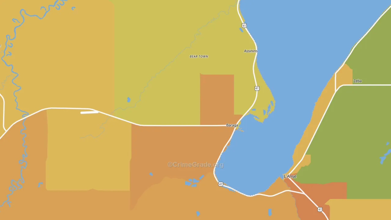 49908, MI Map of Drug-Related Crime Rates