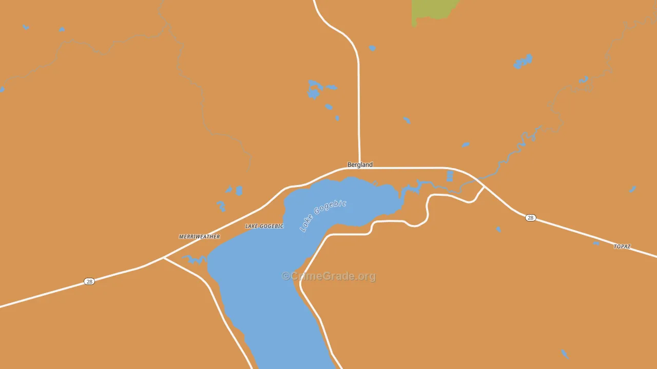 49910, MI Map of Drug-Related Crime Rates
