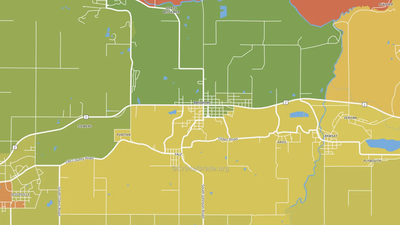 49911, MI Map of Drug-Related Crime Rates