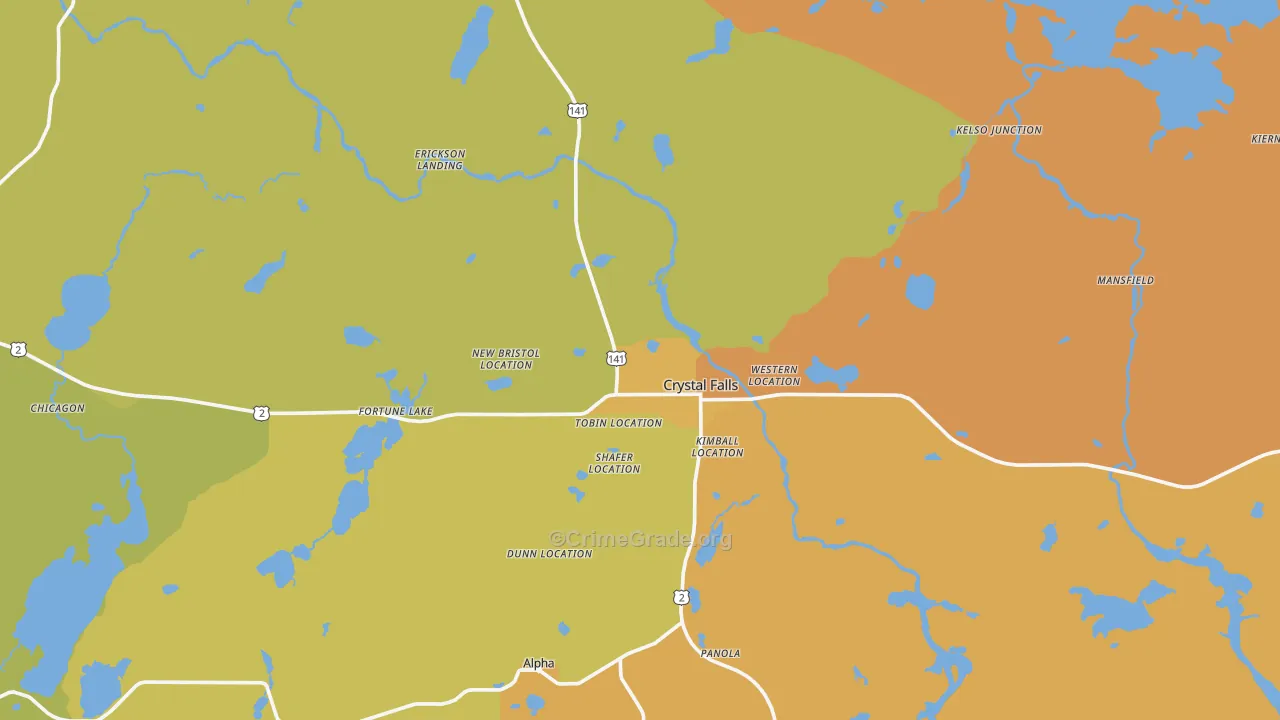 49920, MI Map of Drug-Related Crime Rates