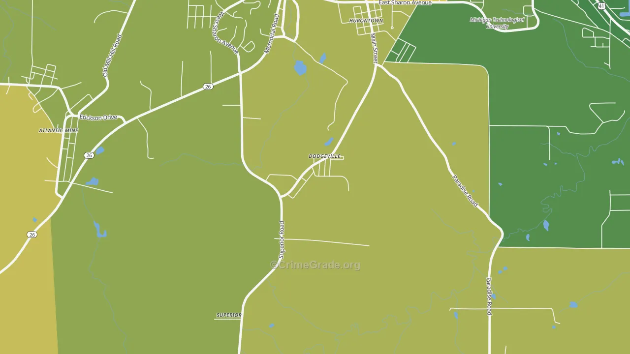 49921, MI Map of Drug-Related Crime Rates