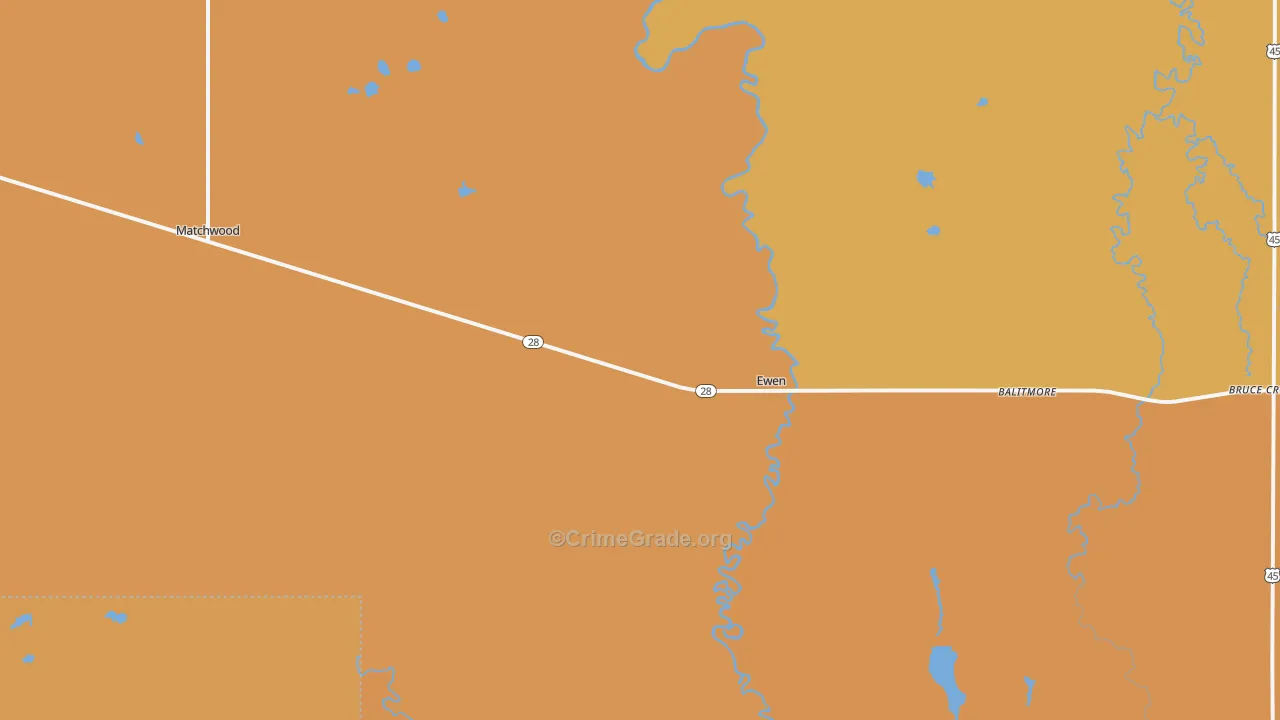 49925, MI Map of Drug-Related Crime Rates