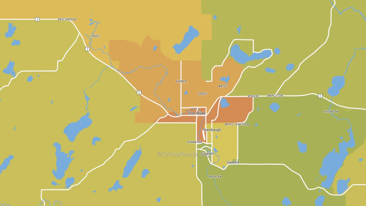 49935, MI Map of Drug-Related Crime Rates